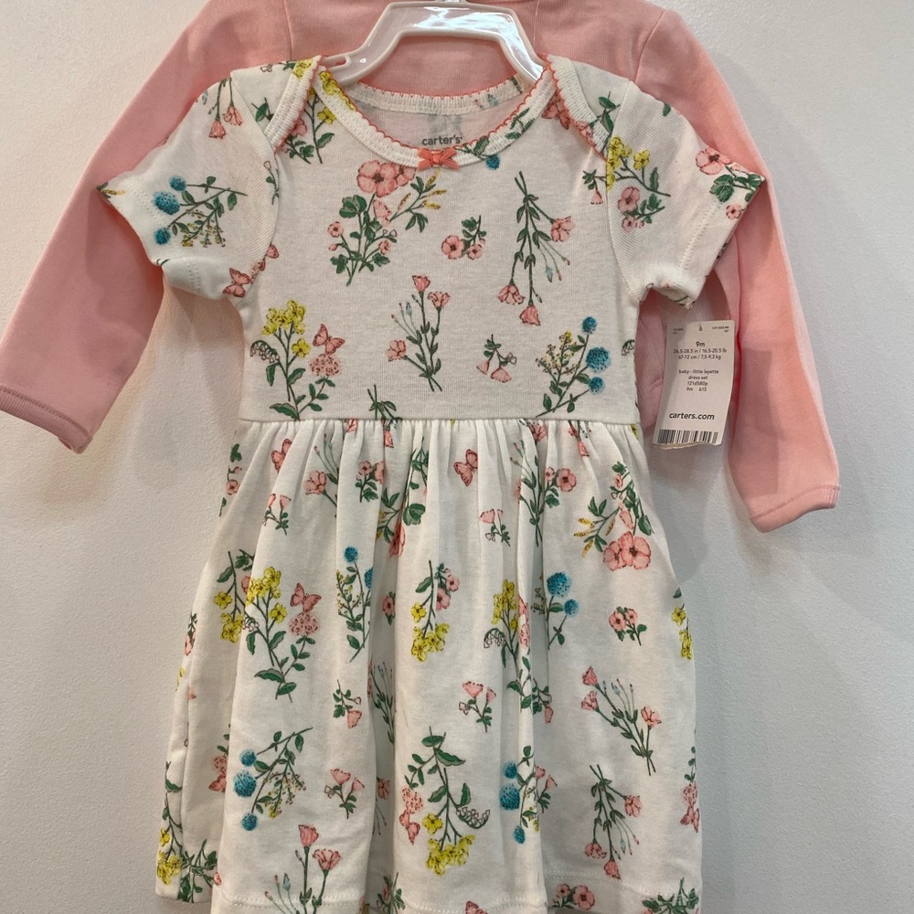 Carters dress and sweater!  NWT!! Sz 9 months